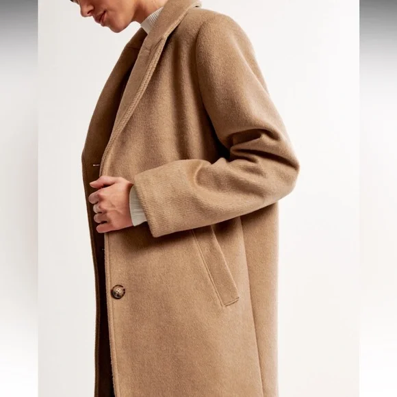ABERCROMBIE Wool-Blend Tailored Topcoat